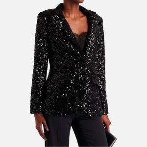 Philosophy Black Sequin Blazer Jacket Size Small NWT